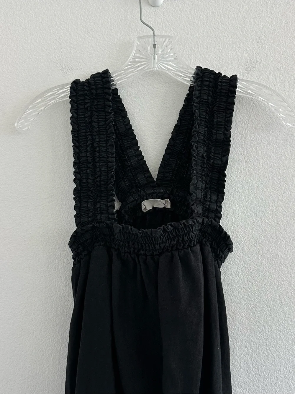 Everlane The Smocked Linen Dress in‎ Black Size: XS